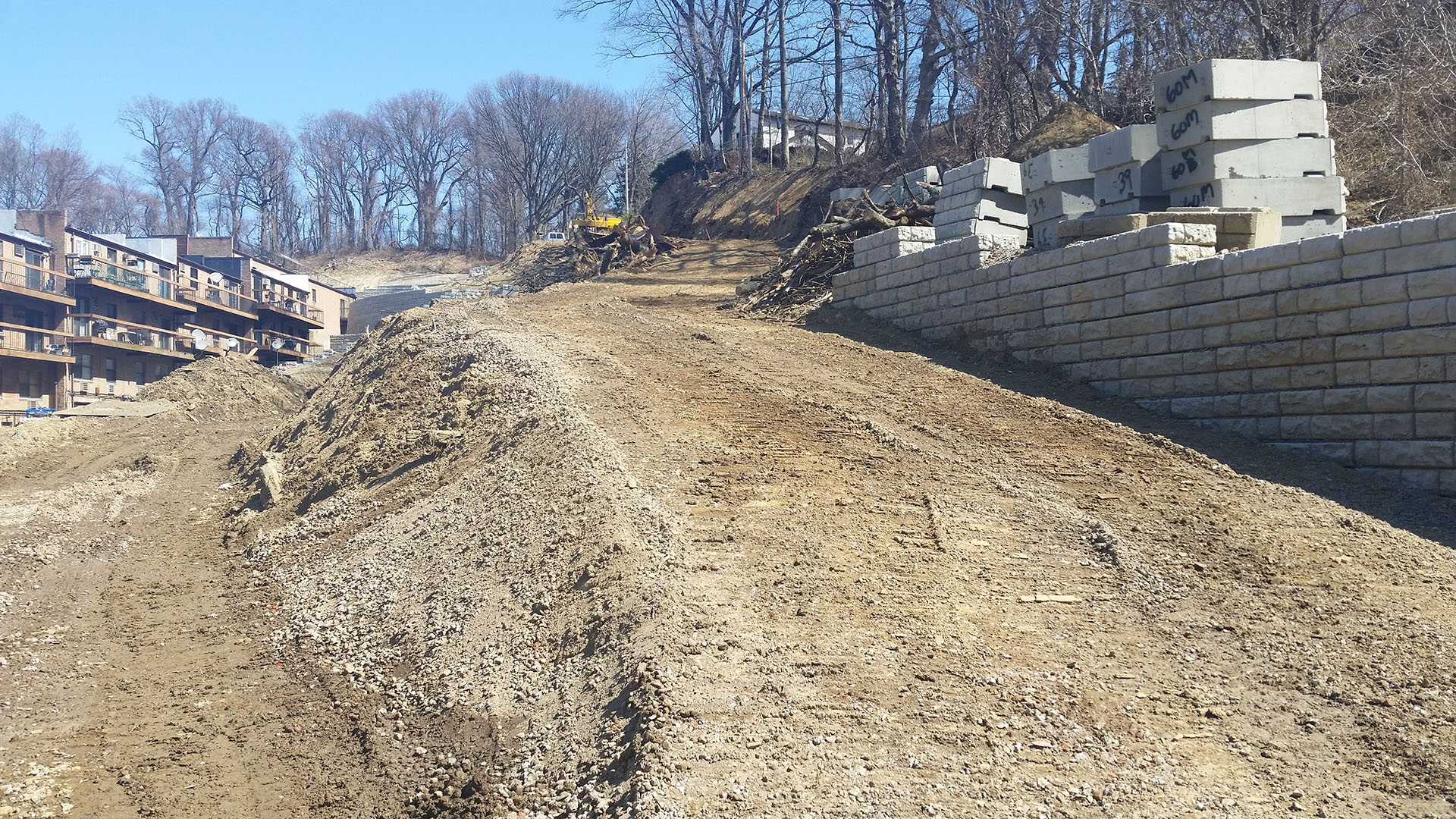 Highpoint at Douglaston Retaining Walls and Parking Lot